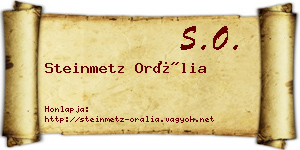 Steinmetz Orália névjegykártya